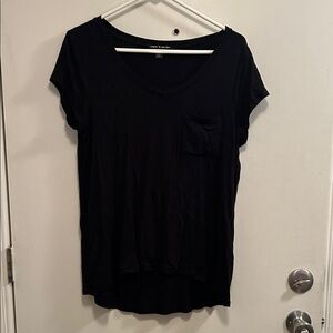 Women's Black V-Neck Top